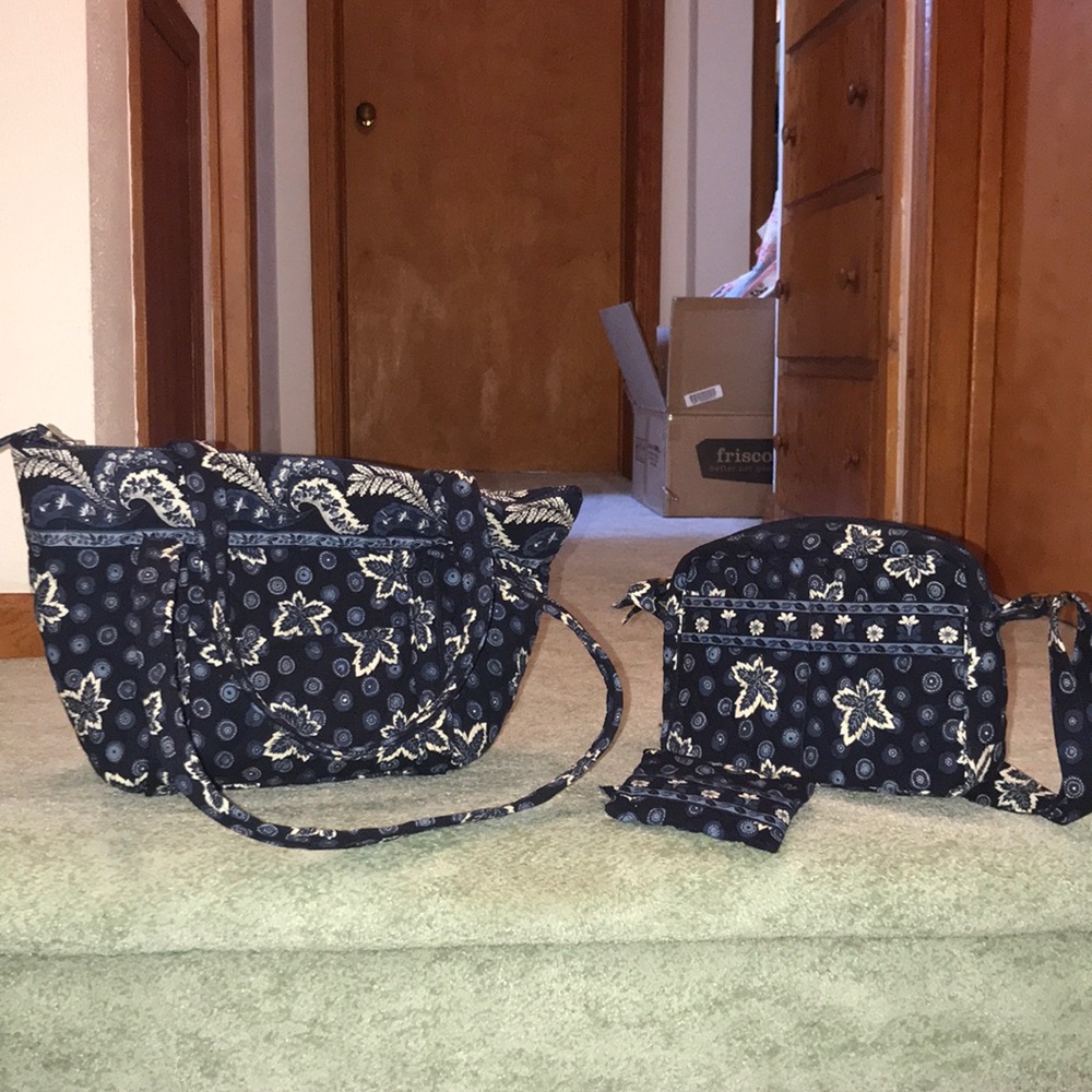 Vera Bradley quilted purse set